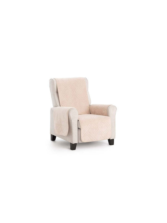 Sofazip Elastische Abdeckung für Sessel Beige 55εκ. 1Stück SZMATVELVETBEJ