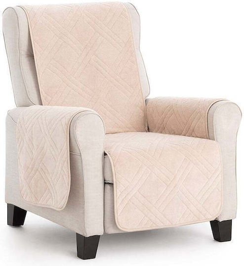 Sofazip Ελαστικό Κάλυμμα Πολυθρόνας Beige 55εκ.