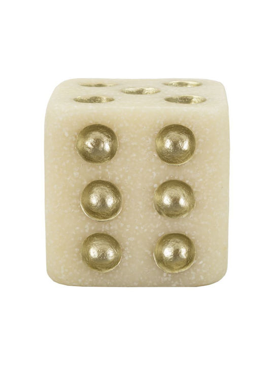 Polyresin Dekoratives Würfel Spielwürfel Gold 8×8×8cm