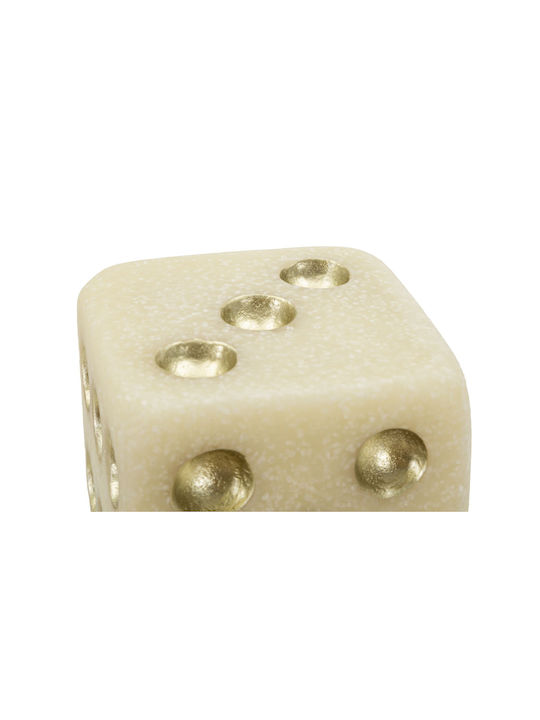 Polyresin Dekoratives Würfel Spielwürfel Gold 8×8×8cm