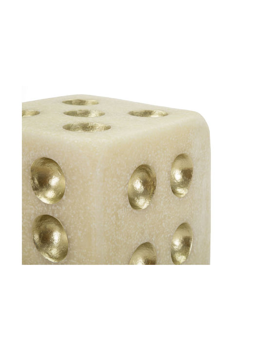 Decorativ Polyresin Zar Crem Auriu 12x12x12 Cm