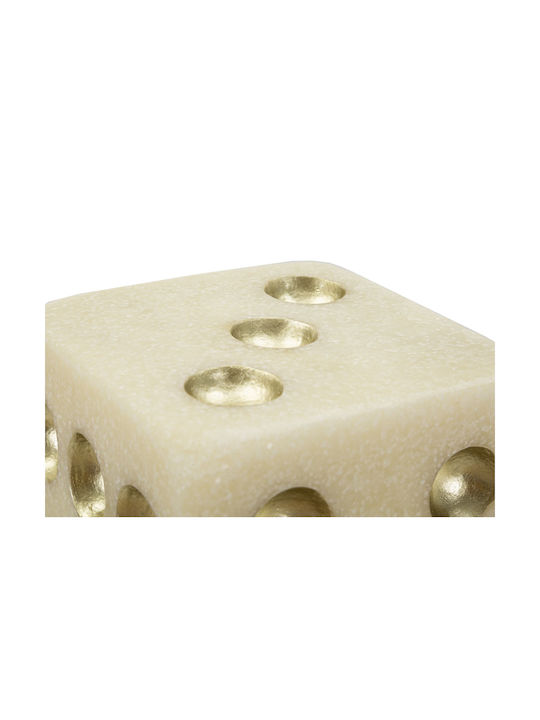 Decorativ Polyresin Zar Crem Auriu 12x12x12 Cm