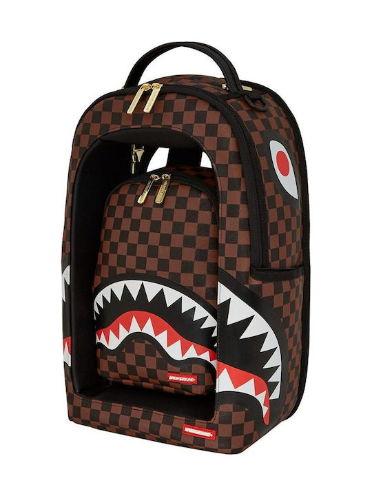 Sprayground Sharks in a Hole in Paris Αδιάβροχο Καφέ