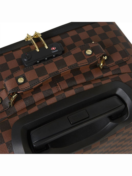 Sprayground Hennyville Cabin Suitcase Brown with 4 Wheels Height 54cm