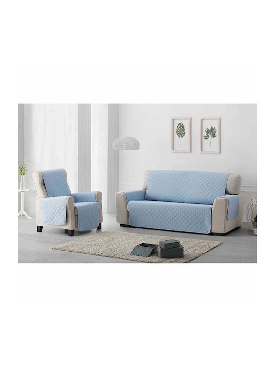 Sofazip Ελαστικό Κάλυμμα Τετραθέσιου Καναπέ Azure-beige 200εκ.