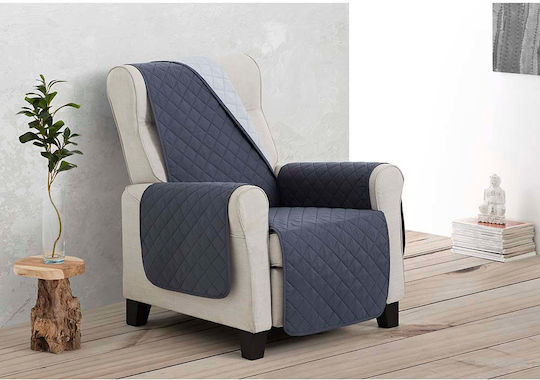 Sofazip Elastic Cover for Three Seater Sofa Navy Blue-grey 160εκ. 1pcs SZMATBLMGRI