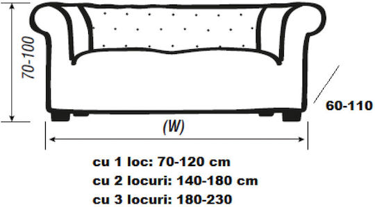 Sofazip Elastische Abdeckung für Dreisitziges Sofa Mint 230εκ. 1Stück SZCHSPTMENTA