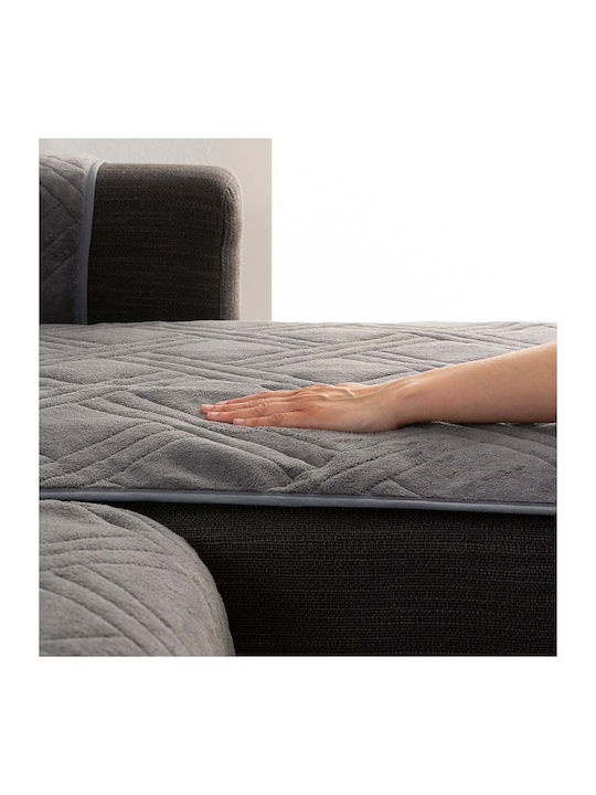 Sofazip Ελαστικό Κάλυμμα Τριθέσιου Καναπέ Grey 160εκ.
