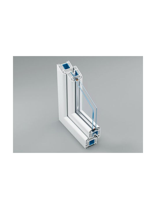 Hinged Window PVC W100xH100cm