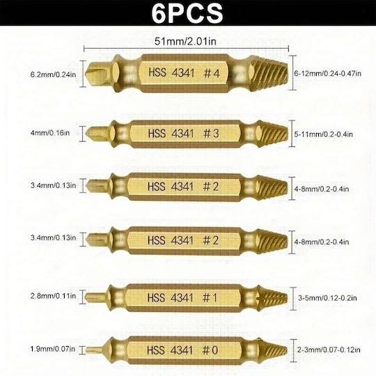 WorkPro Puller Set for Screws 6pcs
