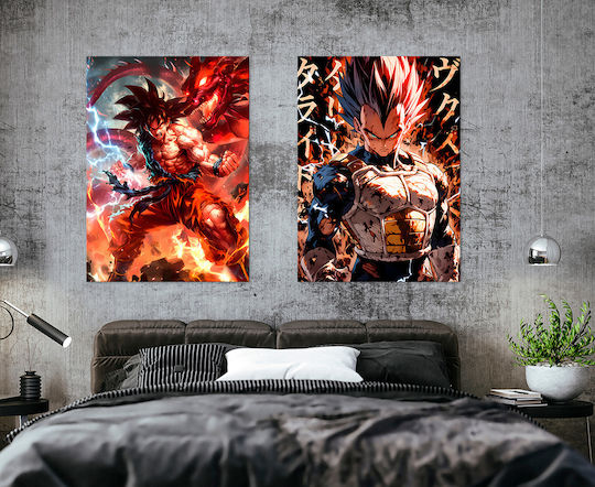 Πίνακας Καμβά Dragon Ball Goku In Heat Battle Knv2708 45cm X 65cm