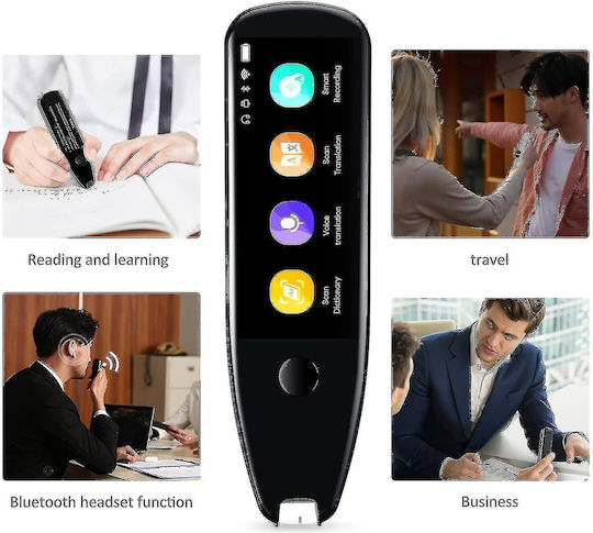 Dispozitiv De Traducere Tip Stilou Scanner Traducere Scrisă Vocală În 112 Limbi Poate Să Scaneze 3000 De Caractere Pe Minut Negru
