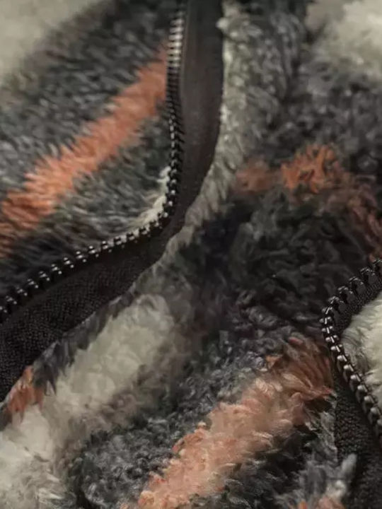 Kinderstrickjacke mit Kapuze Schwarz
