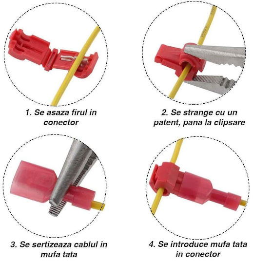 Set Conector Tip T 360 Bucăți Conexiune Rapidă Fără Tăierea Firelor Originale Ideal Auto-moto Bărci Proiecte Diy Onuvio