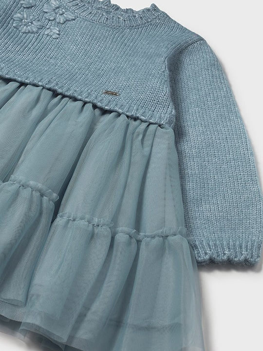 Children's Dress Long Sleeve Tulle Blue, Black