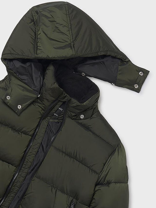 Kinder Freizeitjacke Kurz mit Kapuze Dark Olive