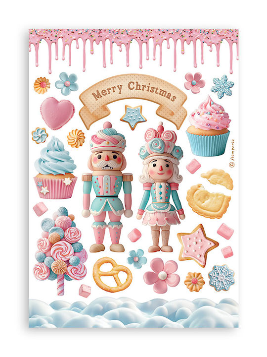 Washi Pad A5 8 Pieces Candy Christmas Stamperia Stickers