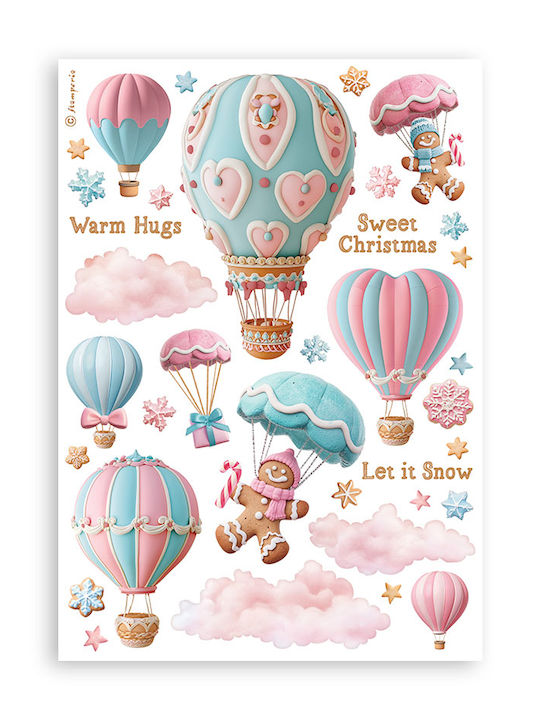 Washi Pad A5 8 Pieces Candy Christmas Stamperia Stickers