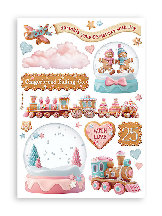 Washi Pad A5 8 Pieces Candy Christmas Stamperia Stickers