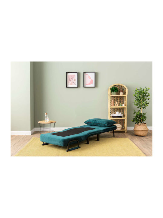 Sento Single Schlafsessel Petrol Blau 75x50x75cm