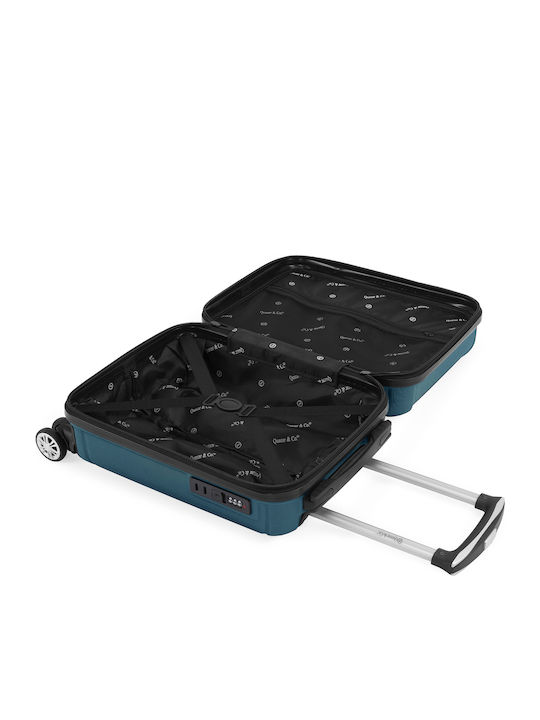 Quasar Children's Travel Suitcase Hard Petrol Blue with 4 Wheels