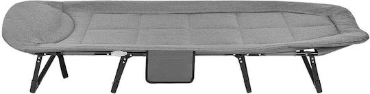 Klappbett mit Matratze 2,5cm Einzel Grau 200x65x29cm