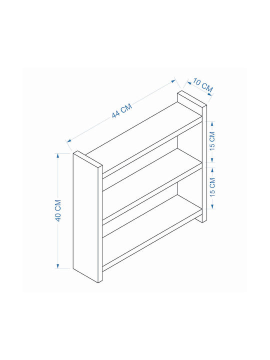 Hanah Home Επιτραπέζια Βάση Πλαστική 44x40x10εκ. Καφέ