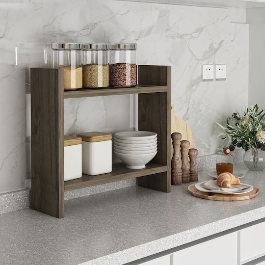 Hanah Home Настолна Пластмасова Стойка 34x30x10см Кафява