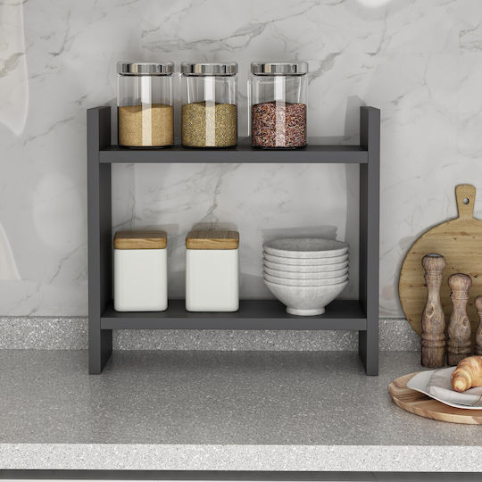 Hanah Home Настолна Пластмасова Стойка 34x30x10см Черна