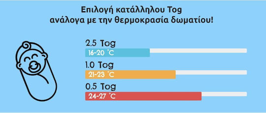 Tender Χειμερινός Υπνόσακος με Αποσπώμενα Μανίκια Σιέλ