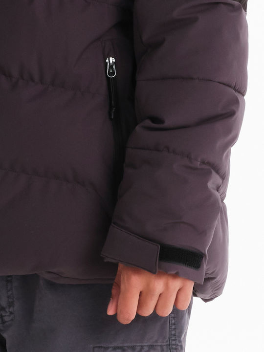 Winter Jacket Puffer Waterproof and Windproof Purple