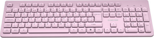Canyon HKB-W01 Kabellos Nur Tastatur Englisch US Rosa