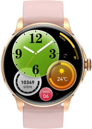 Eko Timelapse Aluminium Smartwatch με Παλμογράφο (Ροζ)