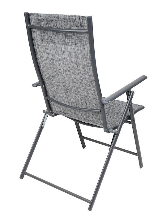 Scaun de exterior Metalic Gray 2buc 57x68x106cm
