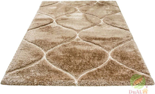 Χαλί Ορθογώνιο Μεταξένιο Brown 50x80cm