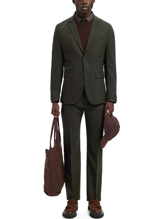 Men's Suit Jacket Slim Fit Khaki