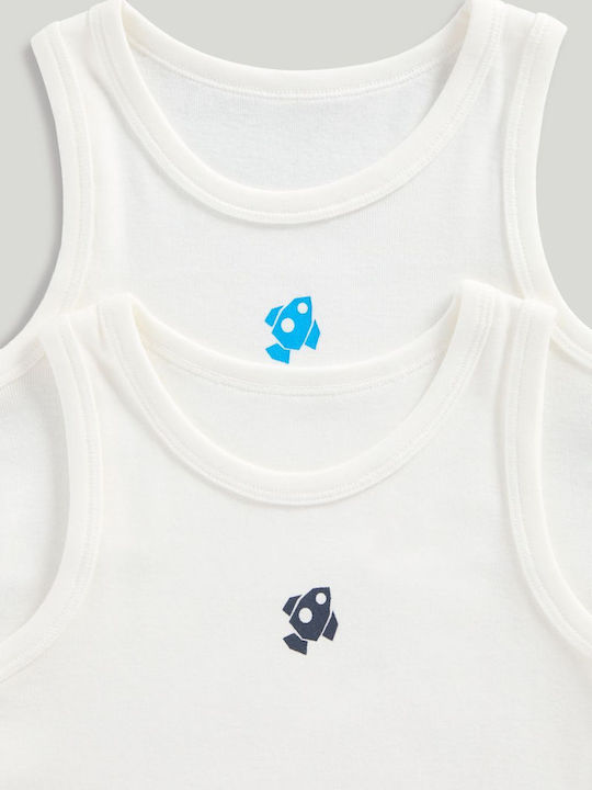Mothercare Set maiouri pentru copii Albe 2buc