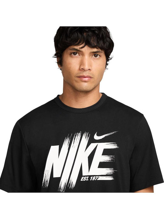 Hyverse Dri-Fit Αθλητικό T-shirt Μαύρο