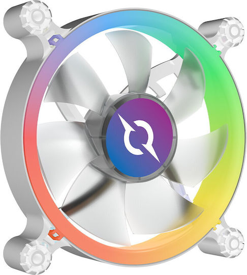 Aqirys Вентилатор за кутия 120мм с RGB осветление и свързване 6-pin бял