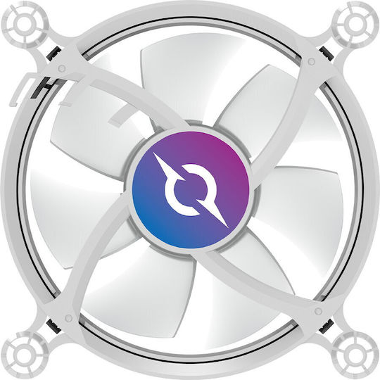 Aqirys Вентилатор за кутия 120мм с RGB осветление и свързване 6-pin бял