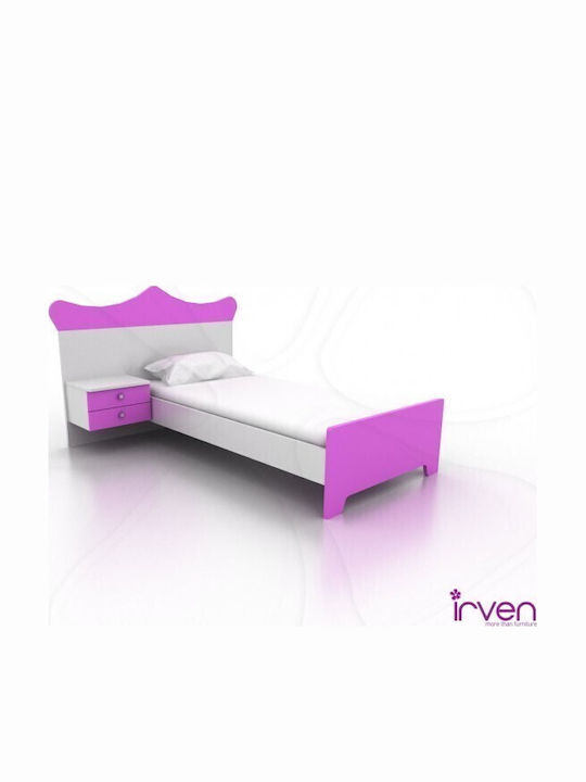 Tiara Kinderbett Klassisch Einzeln Fuchsie für Matratze 90x190cm