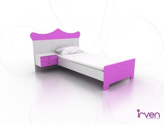 Tiara Детско Легло Класически Единично Фуксия за Матрак 90x190см