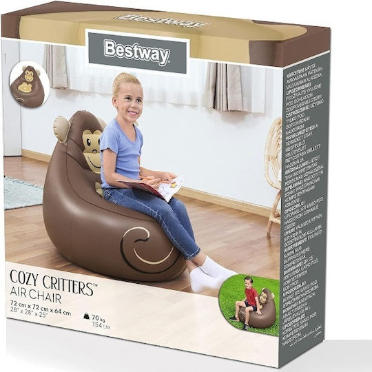 Sessel Cozy Critters Brauner Affe 72x72x64cm 1Stück