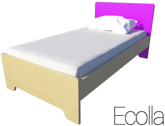 Ecolla Детско Легло Класически Единично Червен за Матрак 90x190см