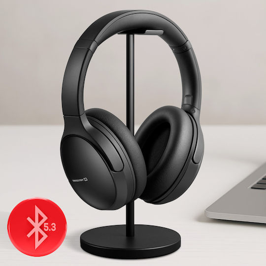 Swissten 54400221 Ασύρματα / Ενσύρματα Over Ear Ακουστικά με 2 ώρες Λειτουργίας Μαύρα
