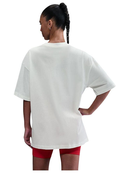 Tricou Oversized pentru Sporturi Damă Culori Full Face Crem