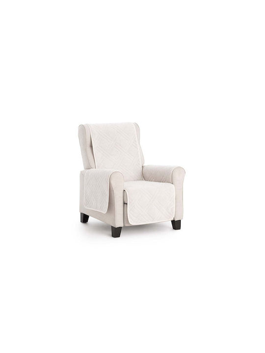 Sofazip Elastische Abdeckung für Dreisitziges Sofa Ivory 180εκ. 1Stück SZMATVELVETIVORY
