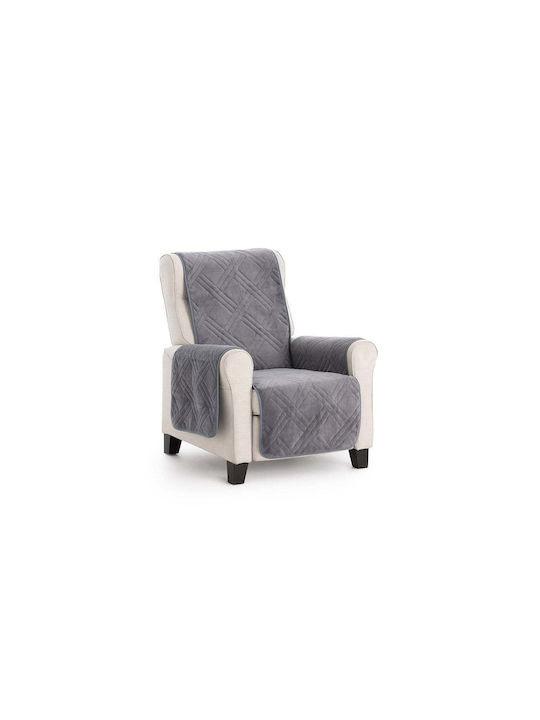 Sofazip Elastische Abdeckung für Vier-Sitzer-Sofa Grey 220εκ. 1Stück SZMATVELVETGREY