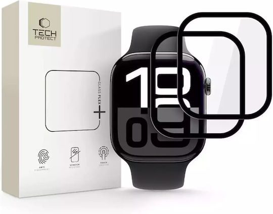 Tech-Protect Glass Flex+ Full Face Tempered Glass for the Apple Watch Series 10 2pcs
