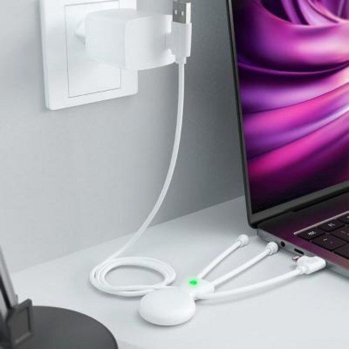 Xoopar Xoopar Handyladegerät mit USB-C Ausgangsanschlüsse 60W Stromlieferung Weiß